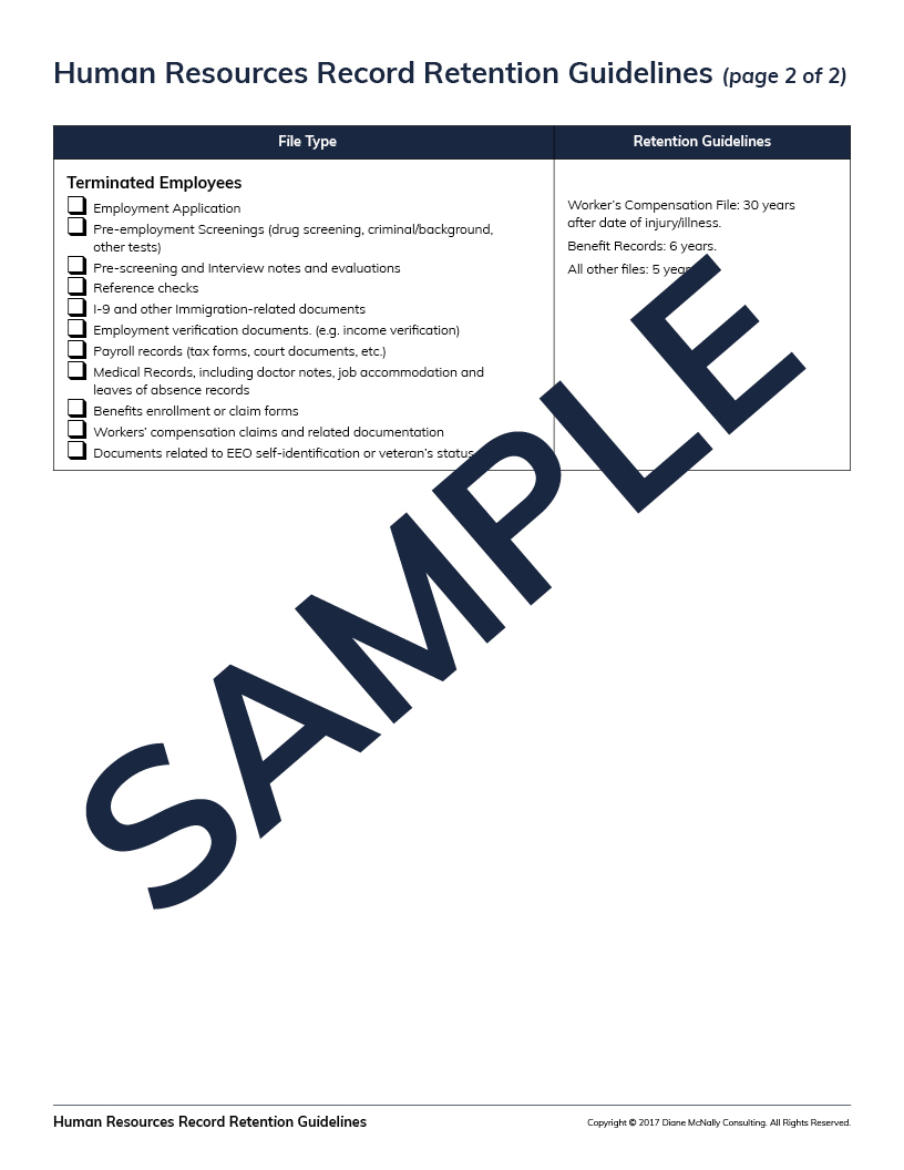 Human Resources Compliance SAMPLE4